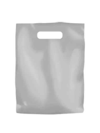 Silver Plastic Shopping Bag