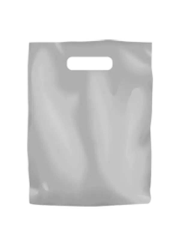 Silver Plastic Shopping Bag