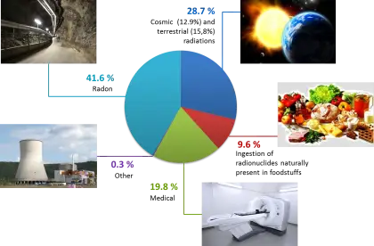 Radiation Sources Pie Chart Infographic
