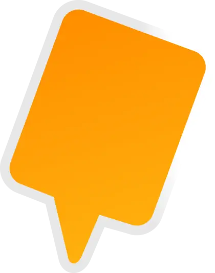 Orange Speech Bubble Icon