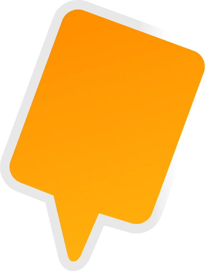 Orange Speech Bubble Icon