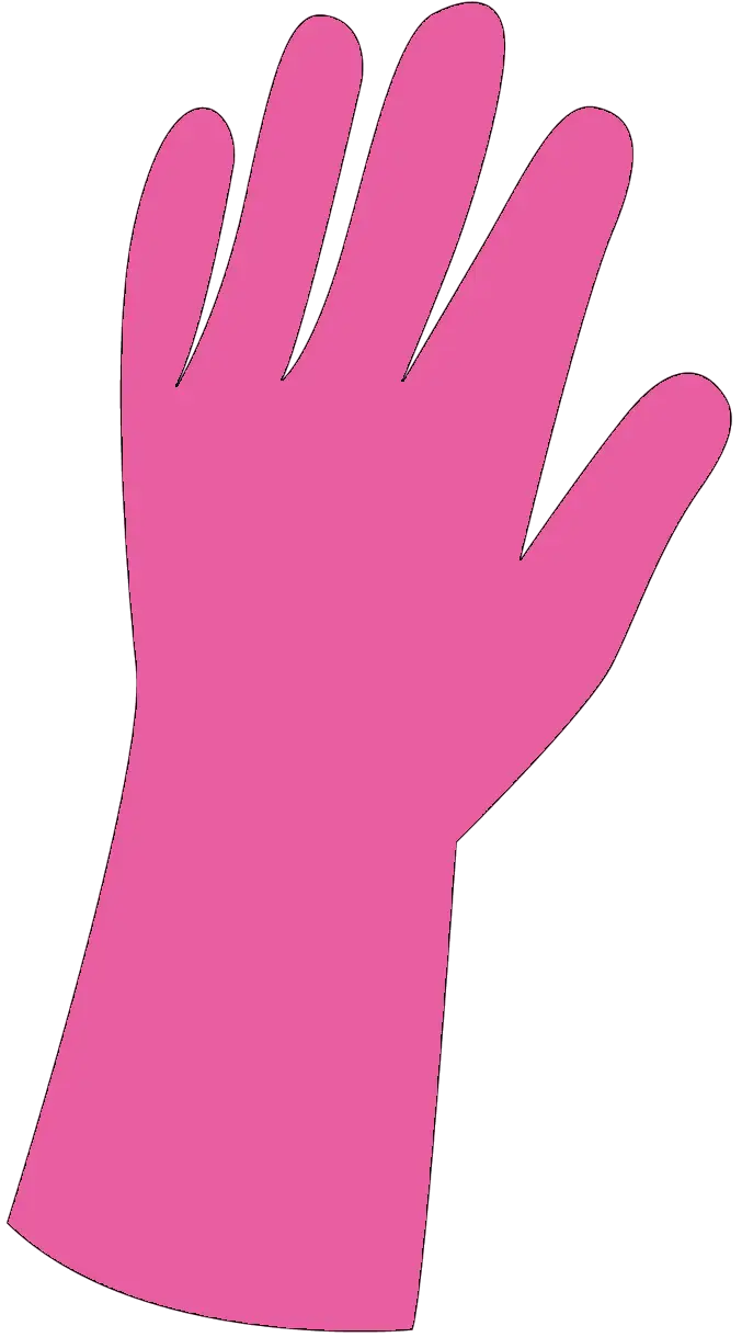 Pink Rubber Glove Illustration