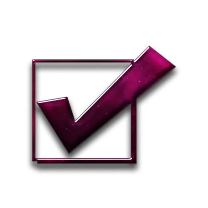 Purple Checkmark in Box