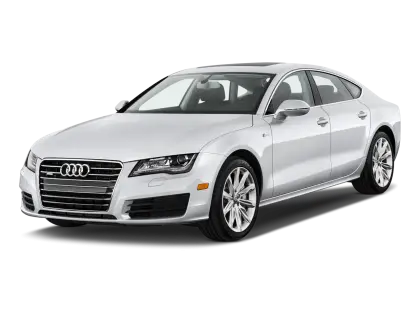 Silver Luxury Car in Profile View