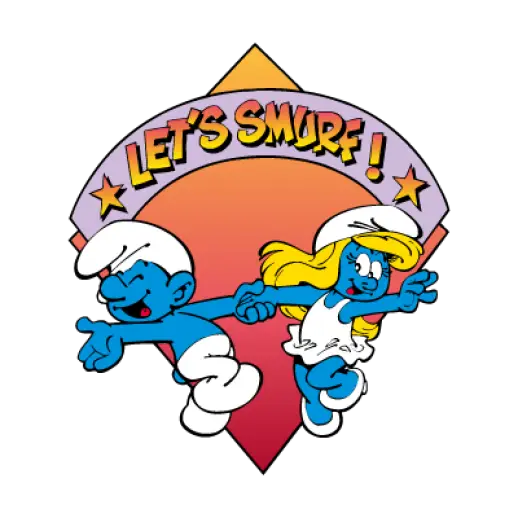 Two Blue Cartoon Characters Dancing