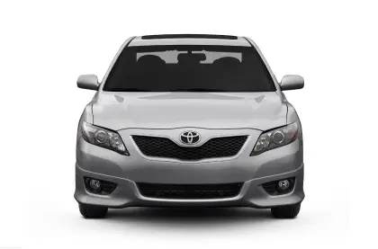 Silver Toyota Sedan Front View