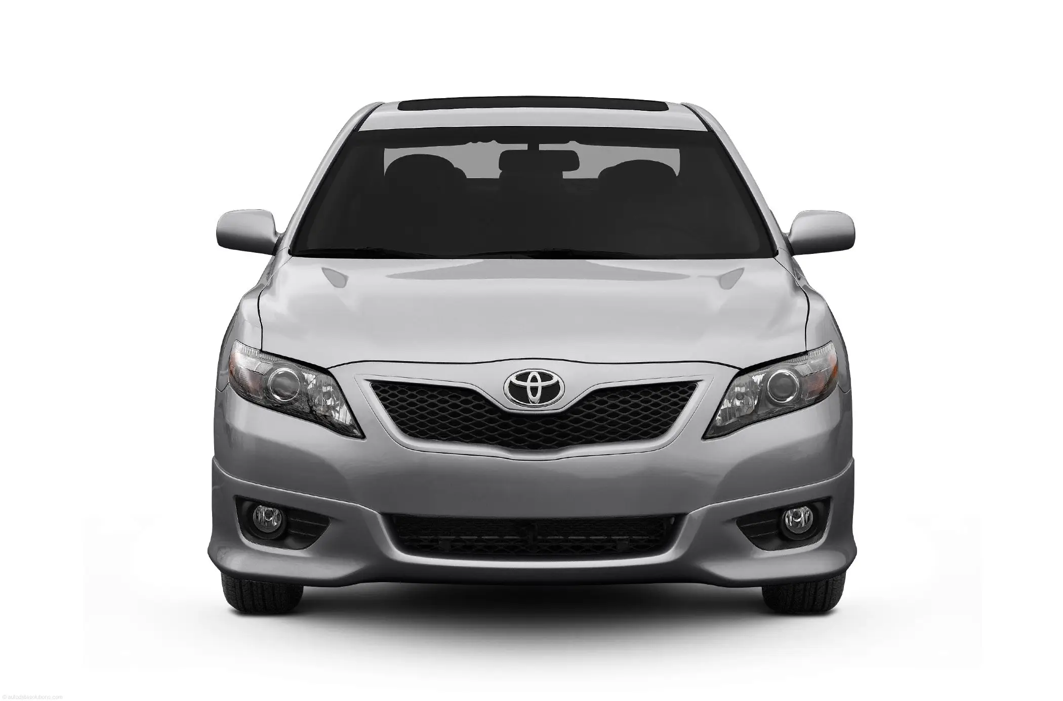 Silver Toyota Sedan Front View