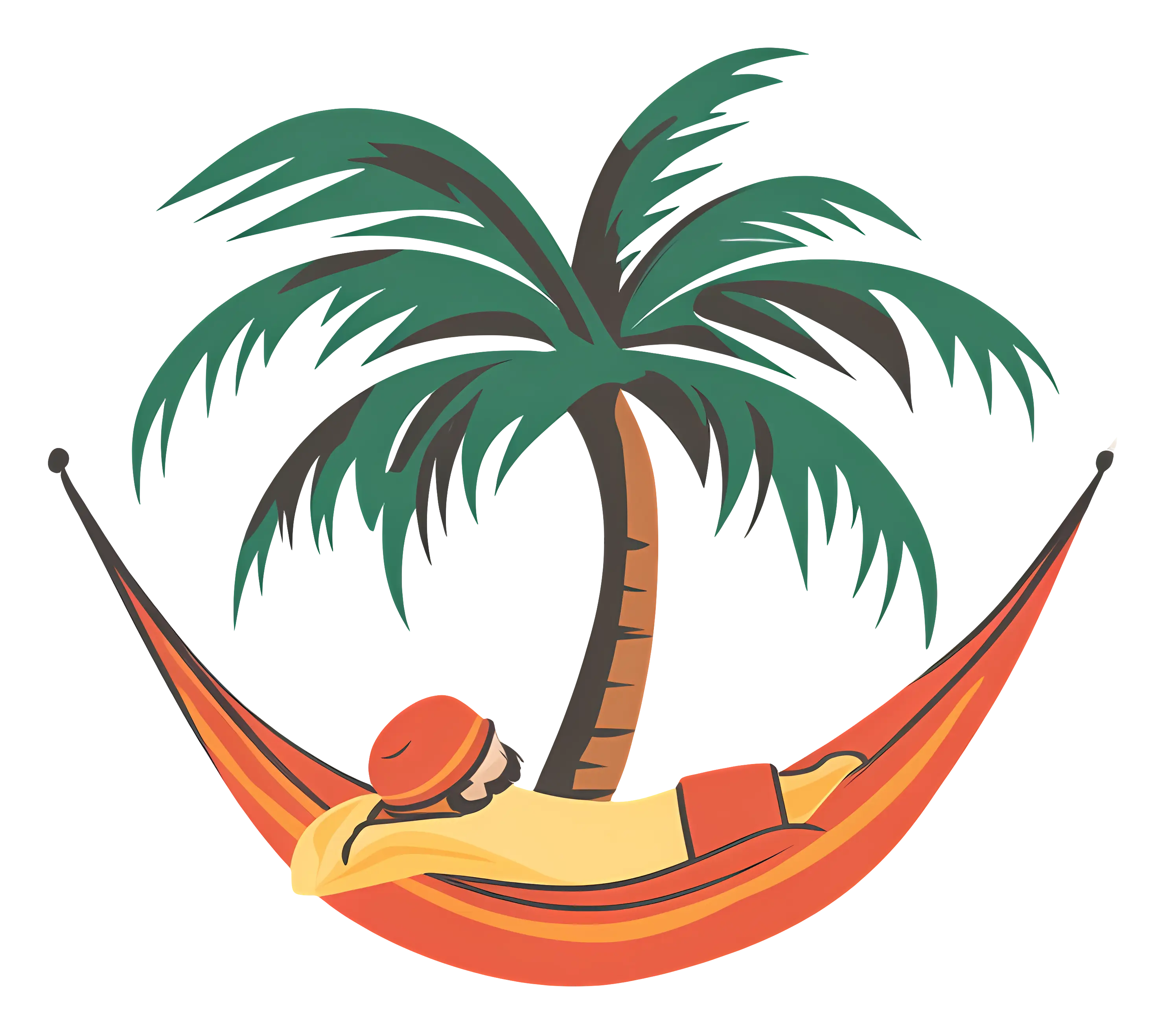 Person Relaxing in Hammock