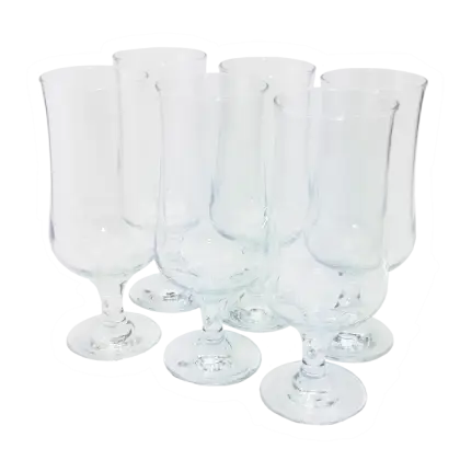 Set of Clear Drinking Glasses for Kitchen Use