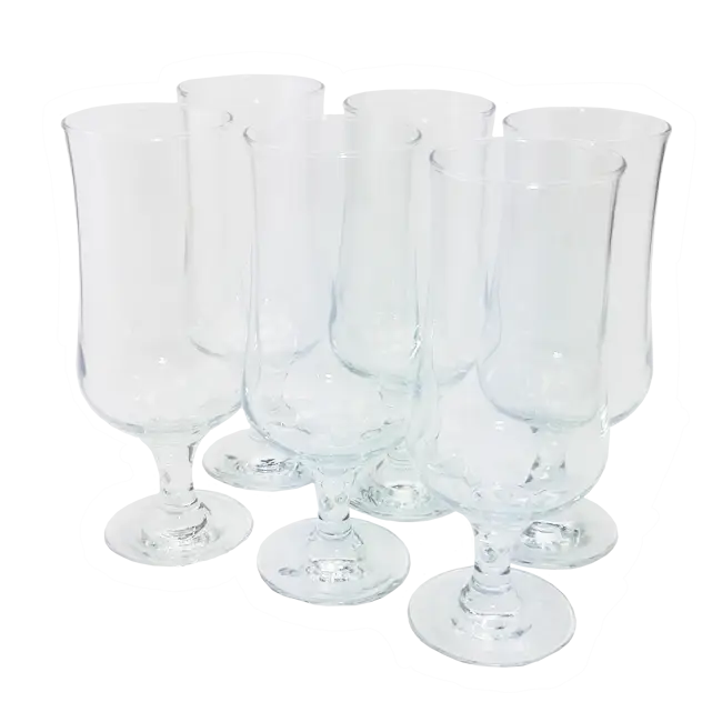 Set of Clear Drinking Glasses for Kitchen Use