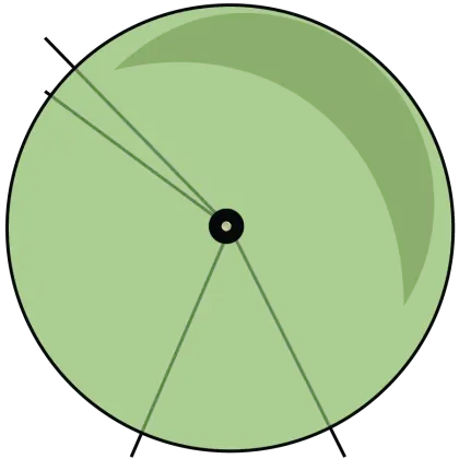 Illustration of a Green Circle with Chords