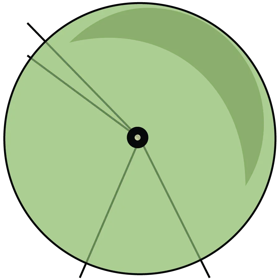 Illustration of a Green Circle with Chords
