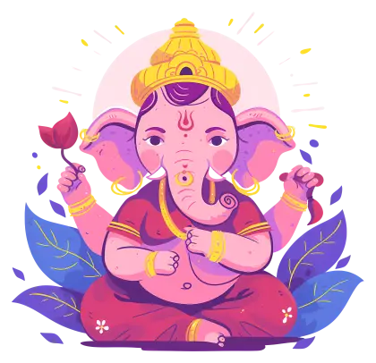 Illustration of Lord Ganesha in a Colorful Style