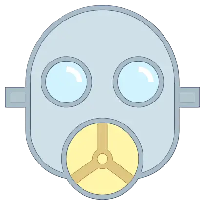 Gas Mask Icon for Protective Safety