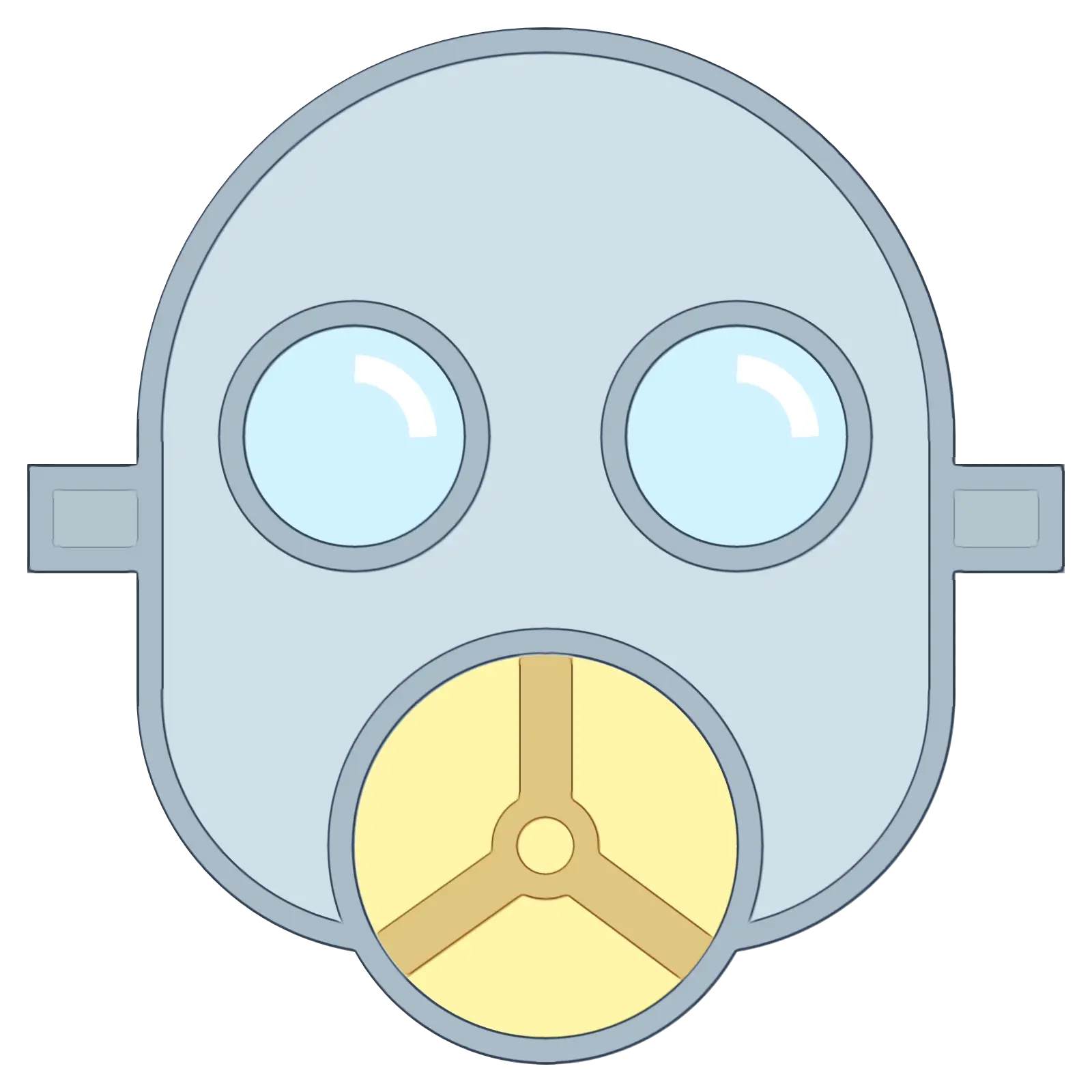 Gas Mask Icon for Protective Safety
