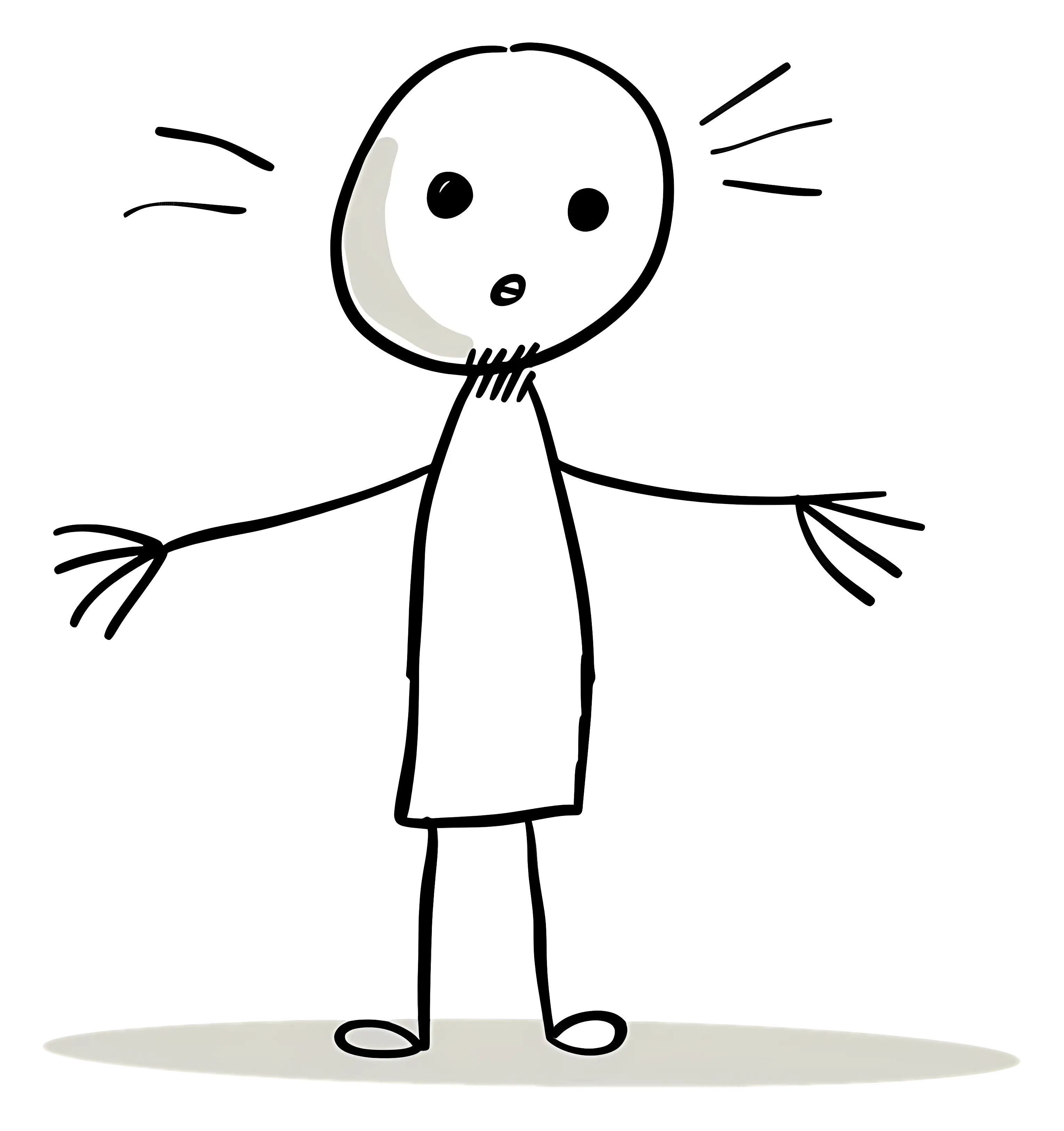 Surprised Stick Figure Expression