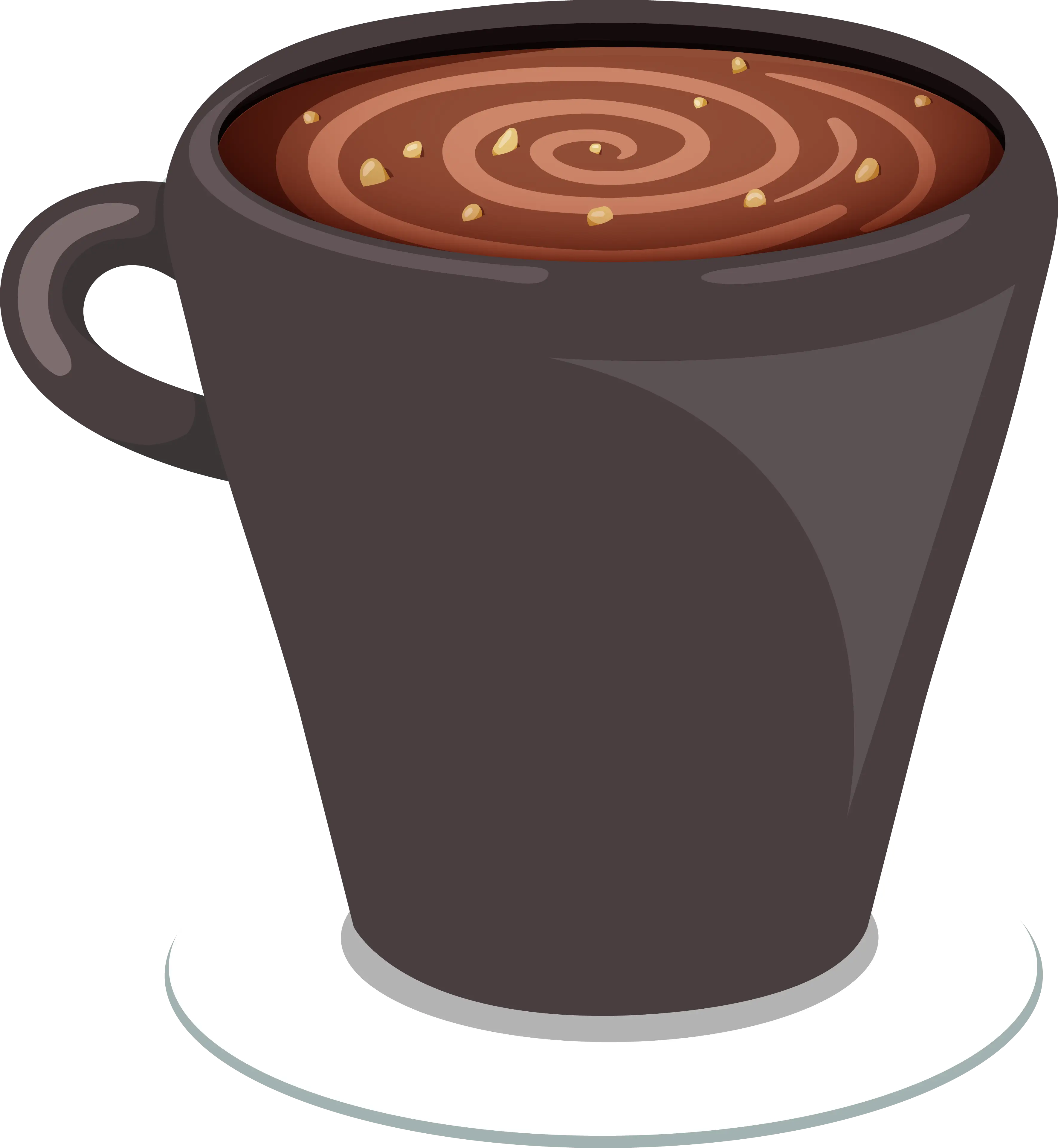 Black Coffee Cup with Swirls