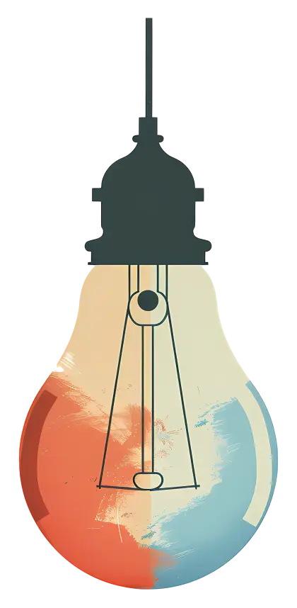 Colorful Light Bulb Illustration
