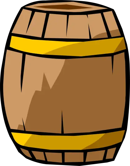 Classic Wooden Barrel with Bold Straps