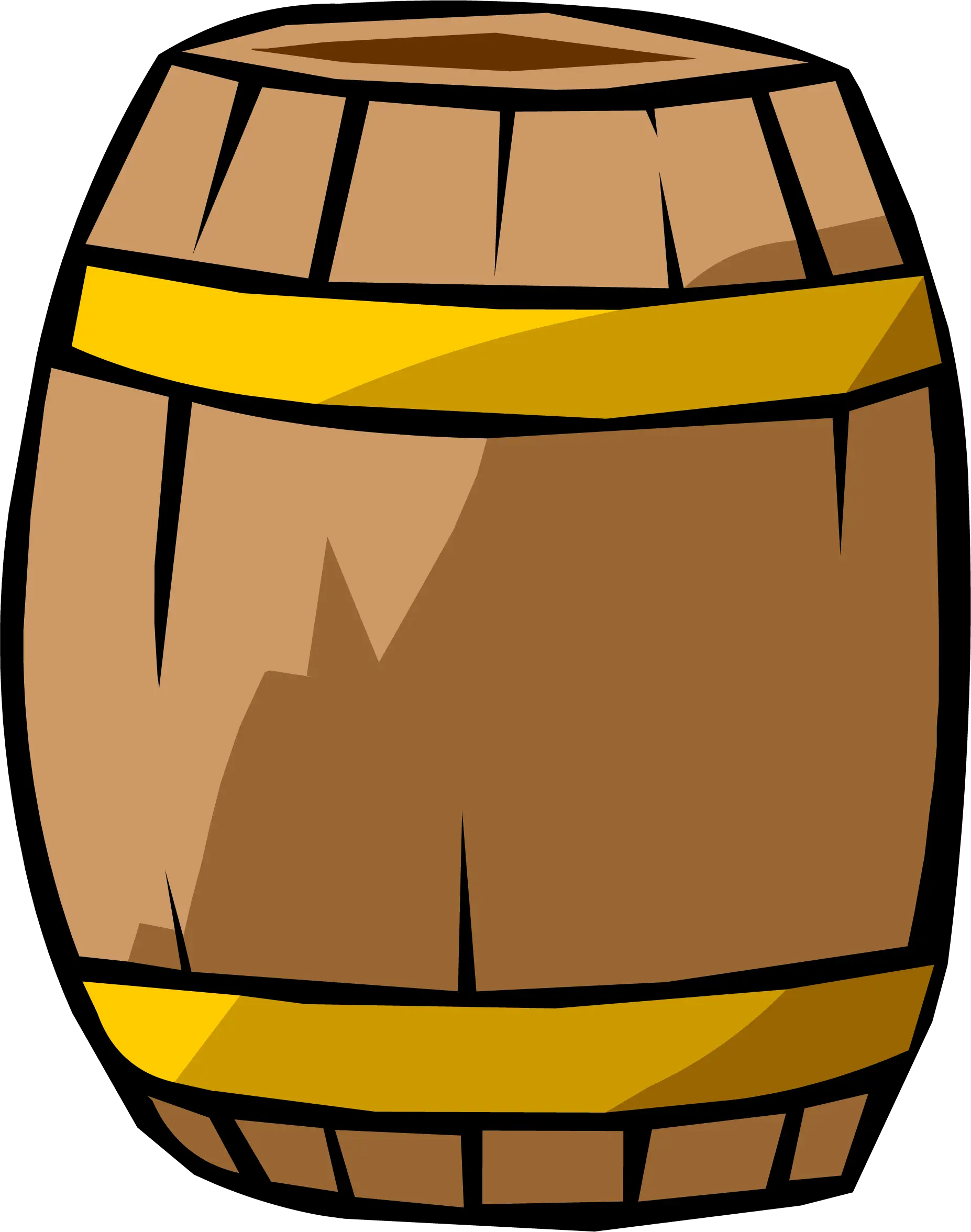 Classic Wooden Barrel with Bold Straps