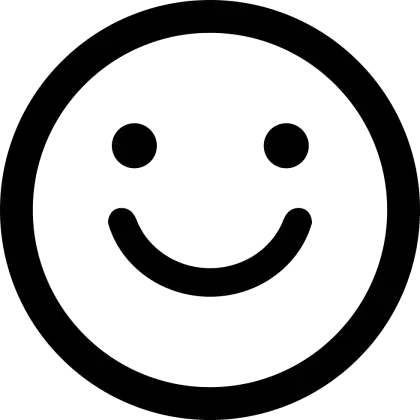 Smiley Face Icon in Minimalist Style