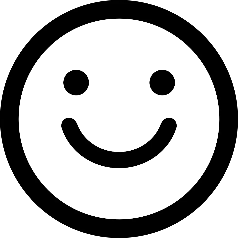 Smiley Face Icon in Minimalist Style