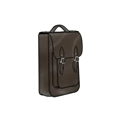 Dark Leather Satchel Bag