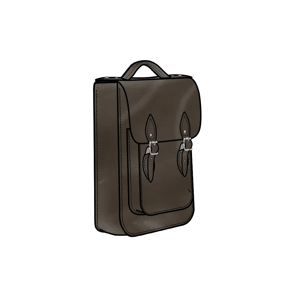 Dark Leather Satchel Bag