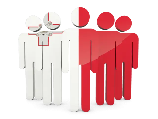 Human Icons Design in Red and White