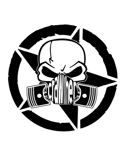 Black Skull Logo with Star