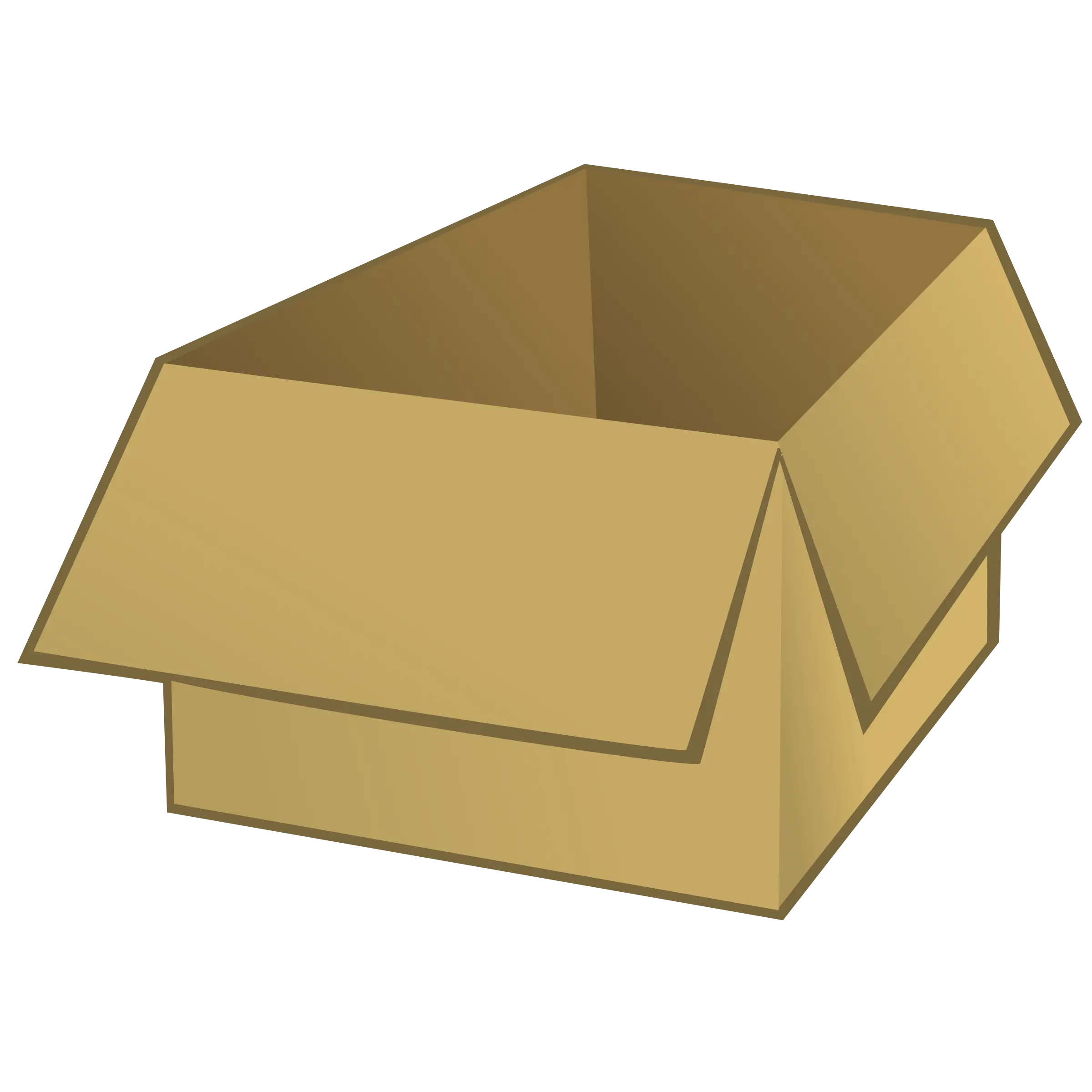 Brown Open Cardboard Box