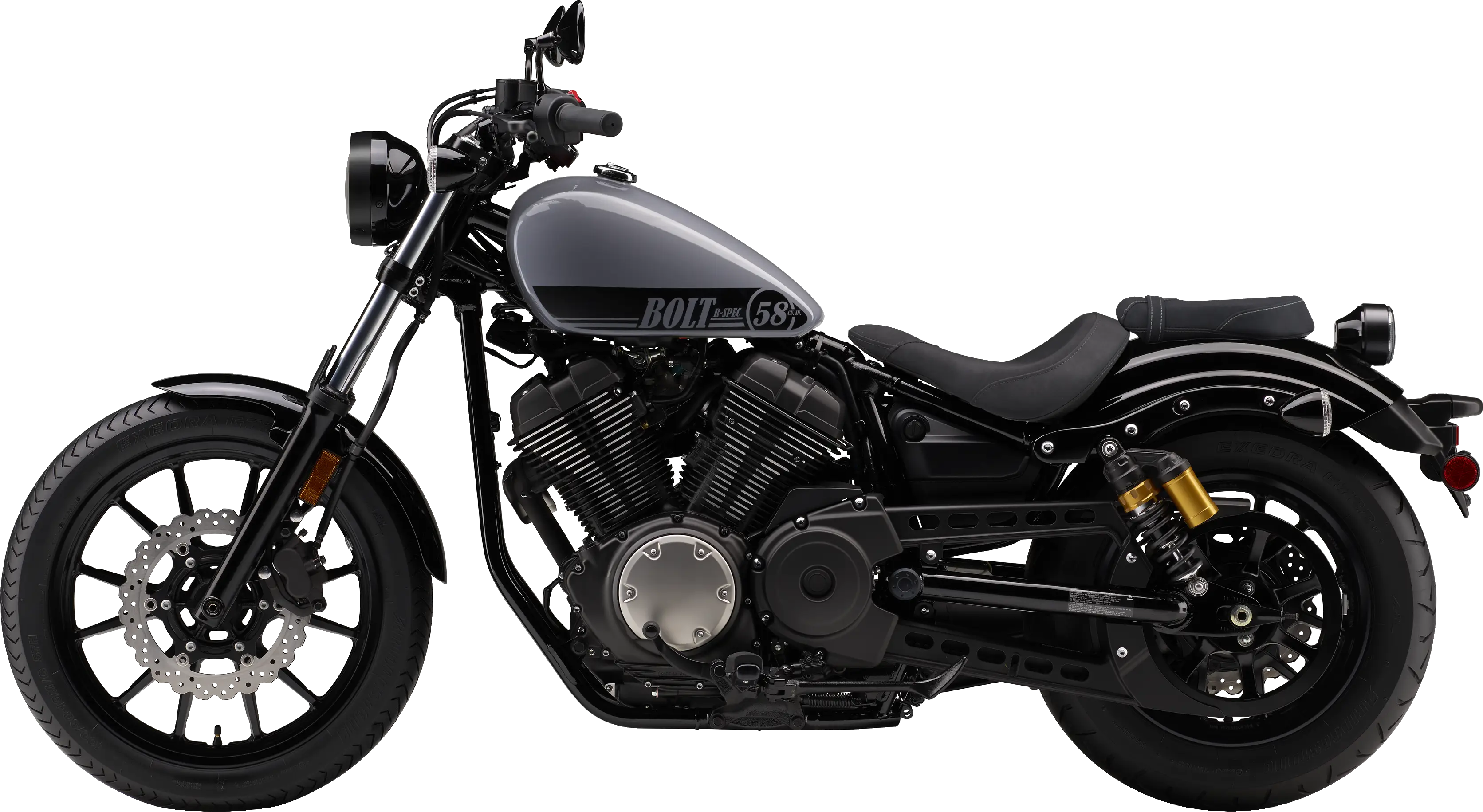 Powerful Black Motorbike with Chrome Details