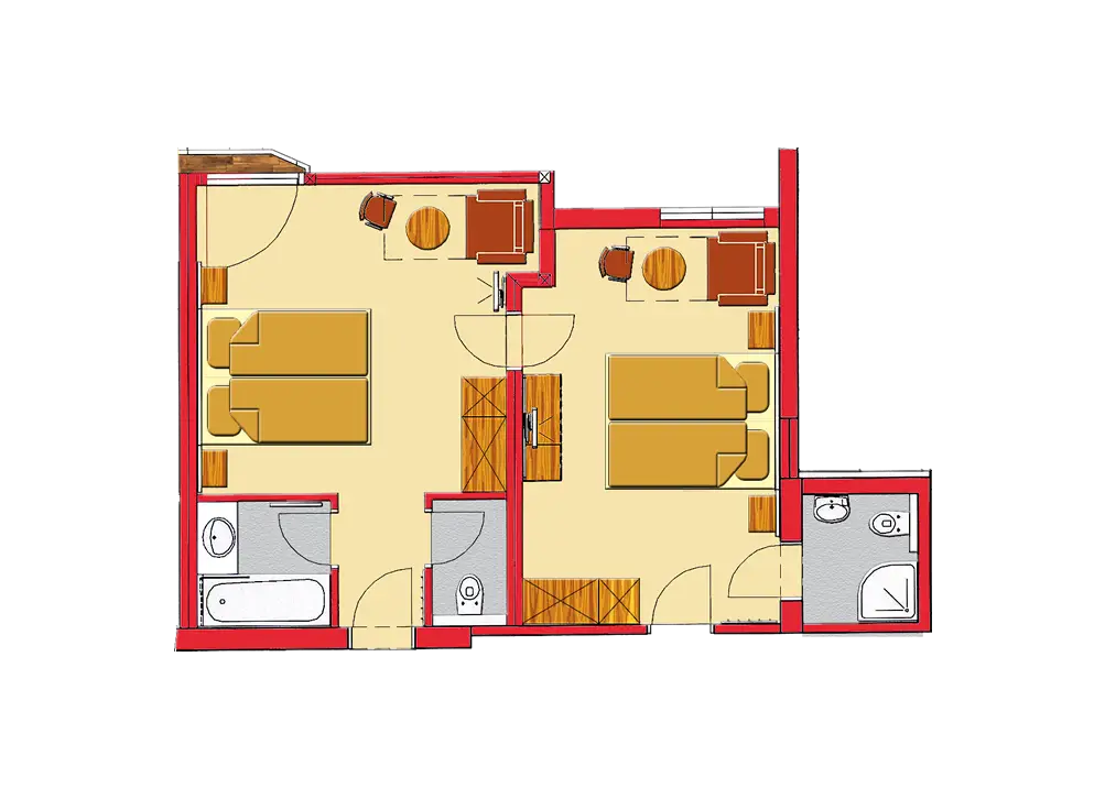 Detailed Apartment Floor Plan Design