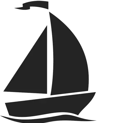 Black Sailboat Silhouette on Waves