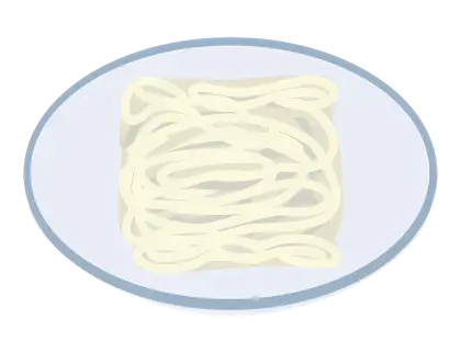 Plate of Noodles Illustration