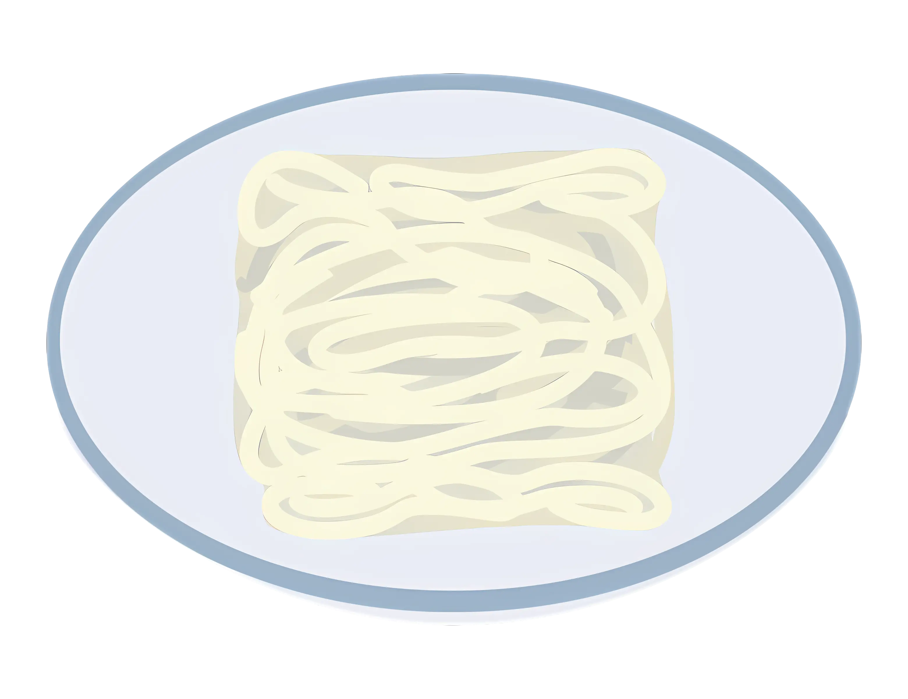Plate of Noodles Illustration