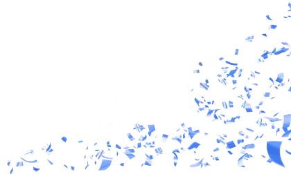 Blue Confetti Decoration