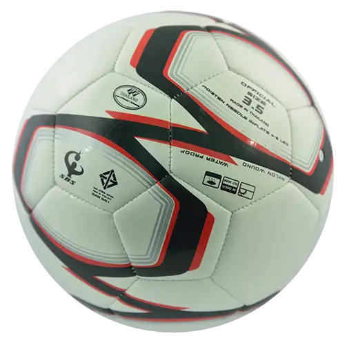 White and Red Soccer Ball for Sports