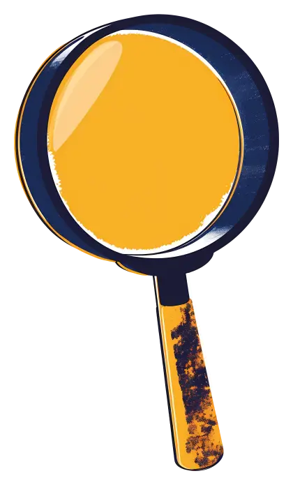 Stylized Yellow Magnifying Glass