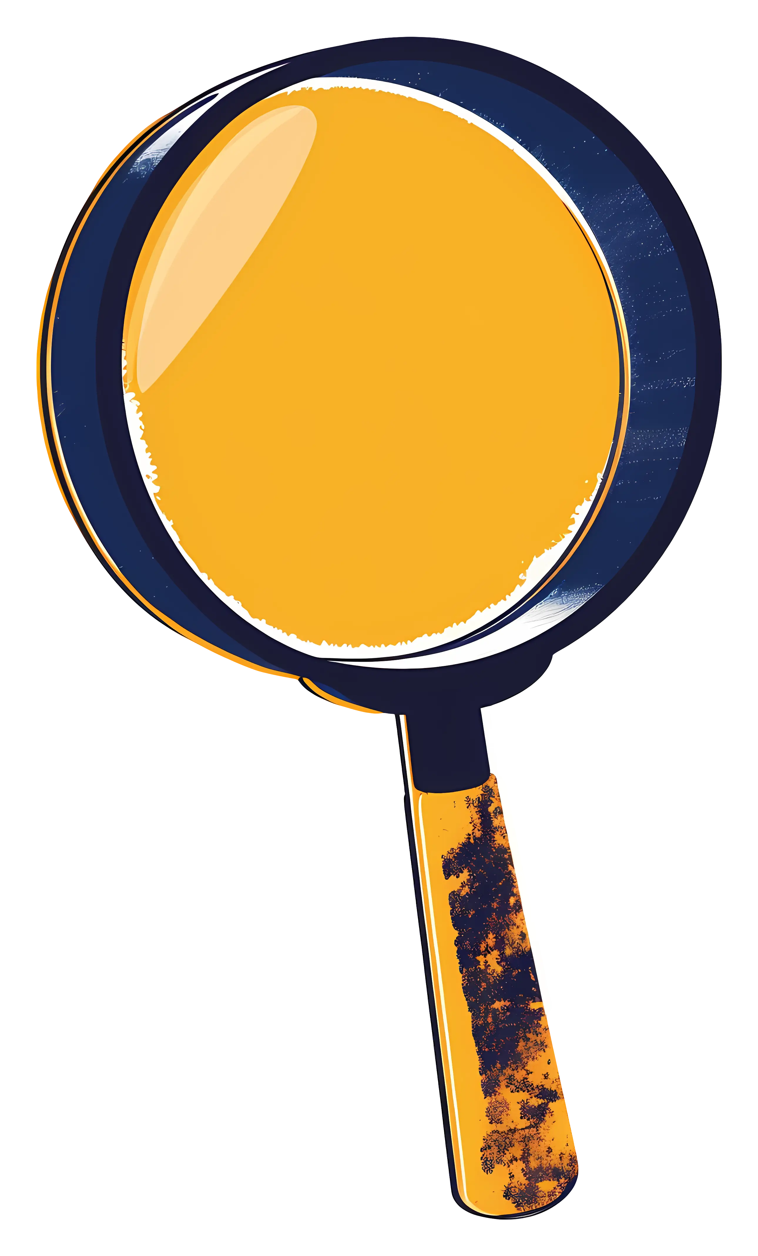 Stylized Yellow Magnifying Glass