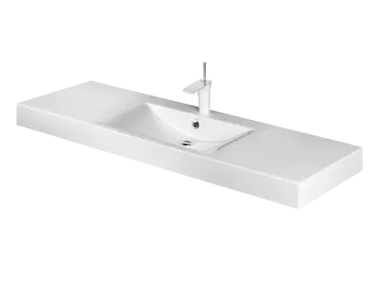 White Modern Sink for Bathrooms
