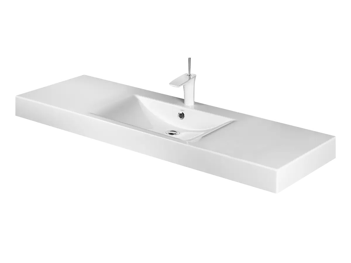White Modern Sink for Bathrooms