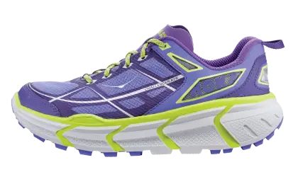 Purple and Green Running Shoe for Athletes
