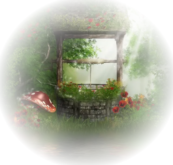 Beautiful Garden Well with Flowers