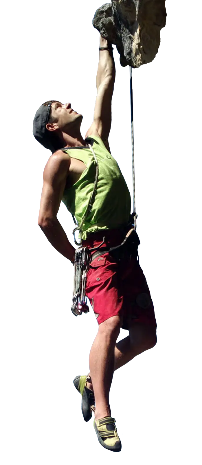Rock Climber in Action