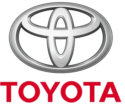 Toyota Silver Logo with Red Branding