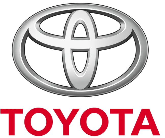 Toyota Silver Logo with Red Branding