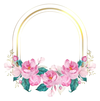 Pink Floral Frame