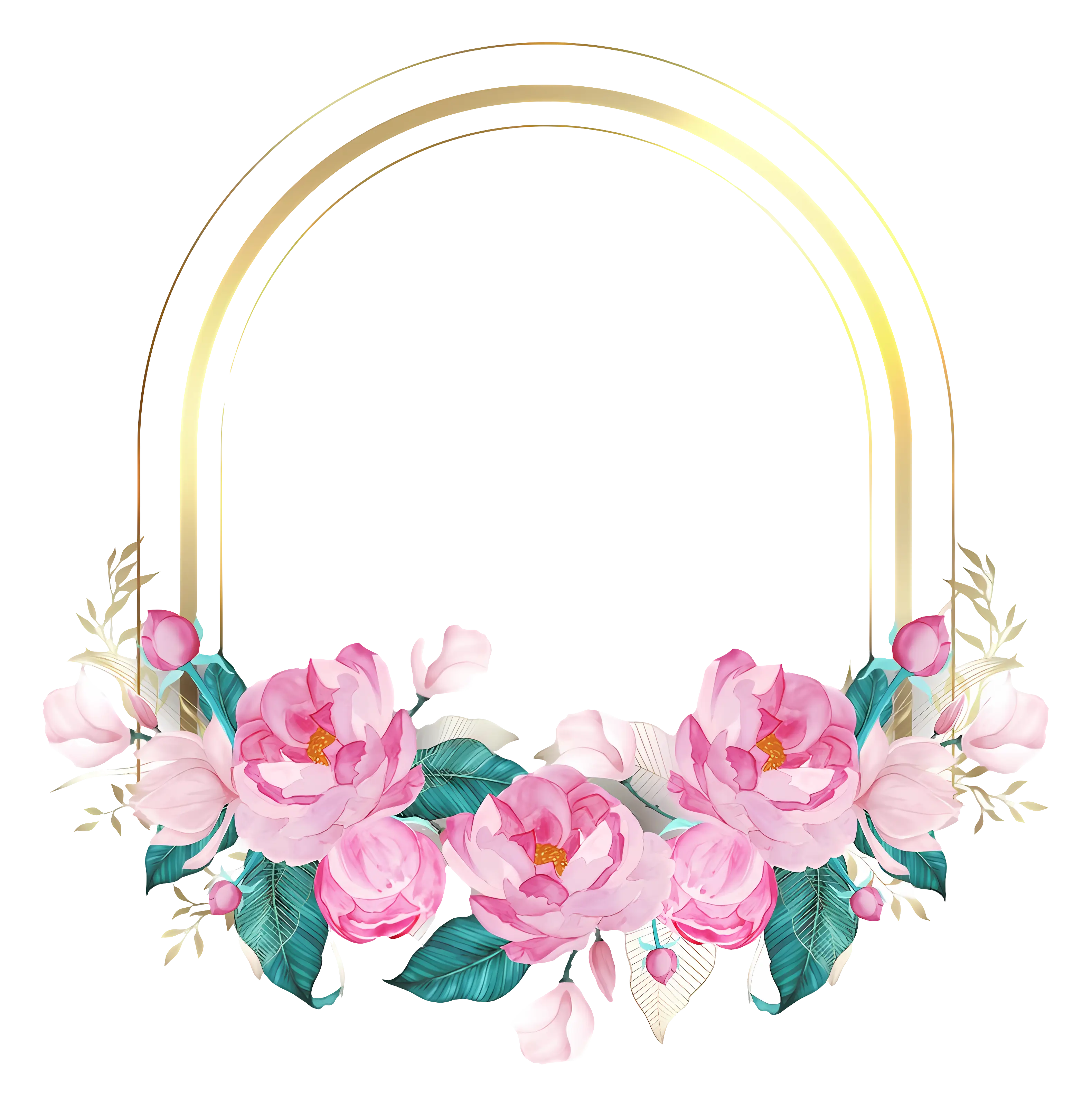 Pink Floral Frame