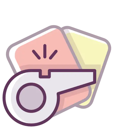 Whistle and Referee Cards Icon